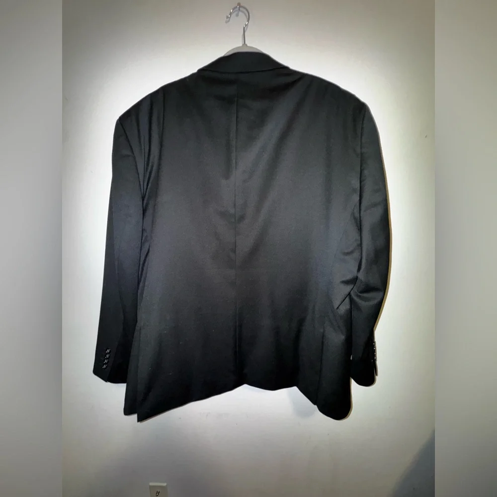 Stafford Black Blazer 54R with Notched Lapel and matching pant  48X30 (like new) - Picture 5 of 9